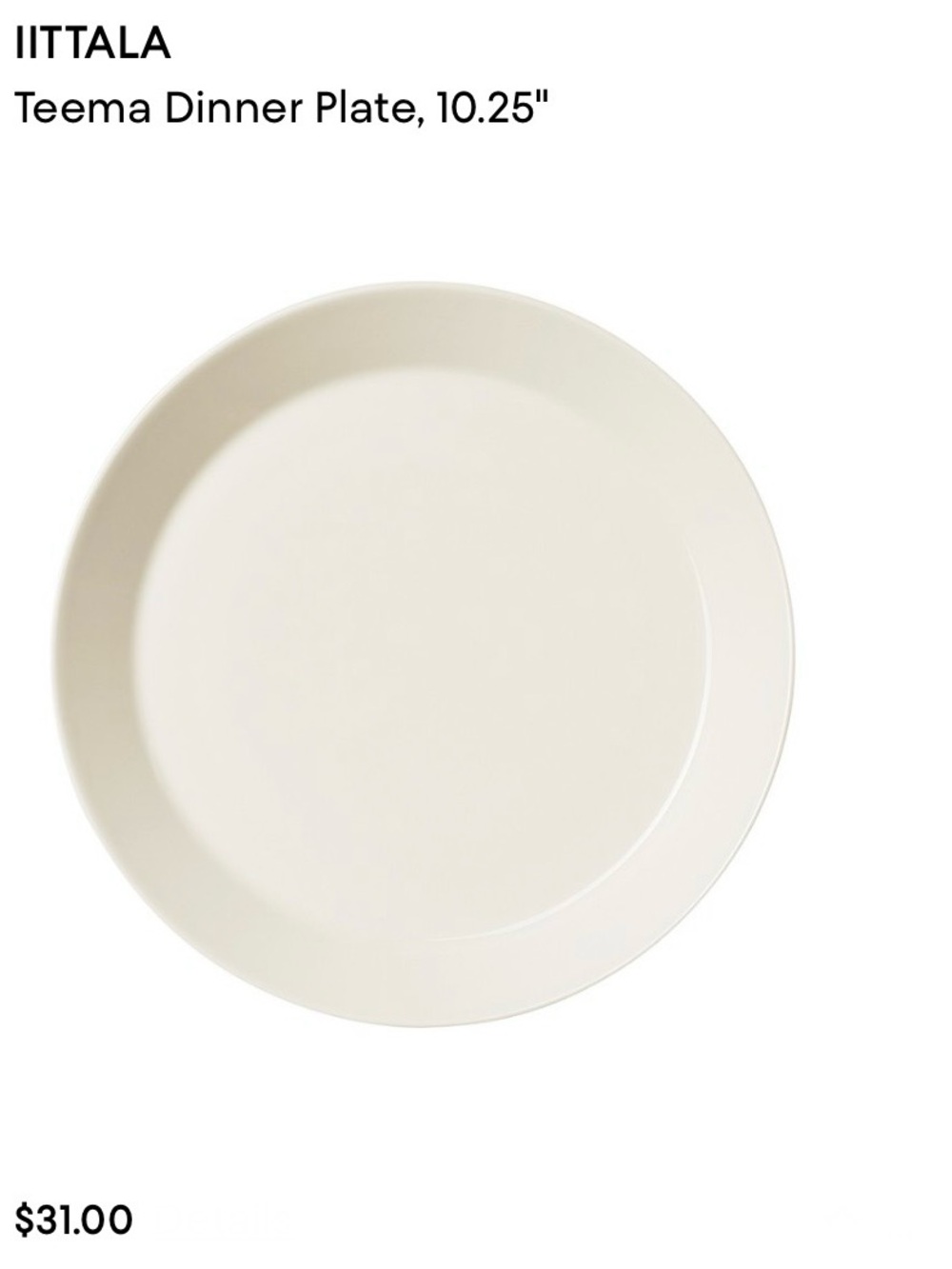 Iittala - Dinner Plates x4 - 10.25” - Teema - White